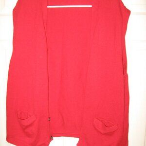 Chaps Sleeveless Sweater Vest Bright Red Men's Size Large